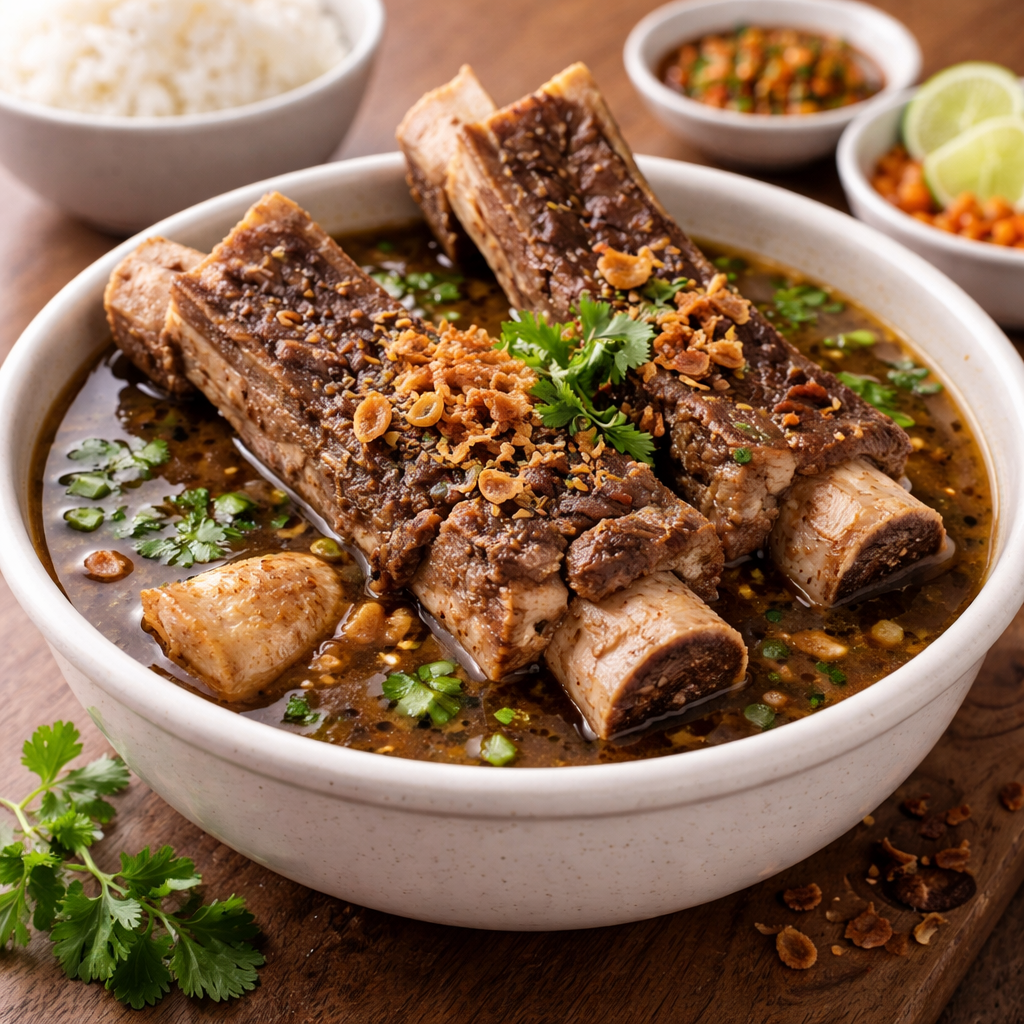 Sop Konro Eat and Eat – iga sapi dengan kuah rempah khas